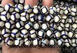 CAA6201 8mm faceted round AB-Color electroplated Tibetan Agate beads