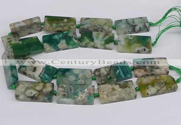 CAA1169 15.5 inches 22*40mm rectangle sakura agate gemstone beads