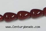 CAA132 15.5 inches 10*14mm teardrop red agate gemstone beads