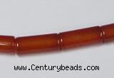 CAA140 15.5 inches 8*18mm column red agate gemstone beads