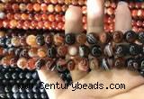 CAA1622 15.5 inches 8mm round banded agate beads wholesale