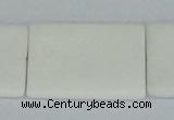 CAA17 15.5 inches 25*35mm rectangle white agate gemstone beads