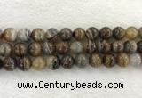 CAA1826 15.5 inches 16mm round banded agate gemstone beads