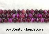 CAA1884 15.5 inches 12mm round banded agate gemstone beads