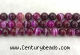 CAA1885 15.5 inches 14mm round banded agate gemstone beads