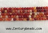 CAA1911 15.5 inches 6mm round banded agate gemstone beads