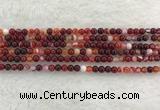 CAA1920 15.5 inches 4mm round banded agate gemstone beads