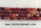 CAA1923 15.5 inches 10mm round banded agate gemstone beads