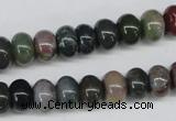 CAA193 15.5 inches 7*10mm rondelle indian agate beads wholesale