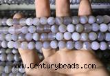 CAA2192 15.5 inches 8mm faceted round banded agate beads