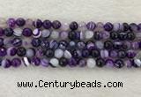 CAA2213 15.5 inches 8mm faceted round banded agate beads