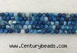 CAA2257 15.5 inches 6mm faceted round banded agate beads