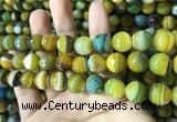 CAA2274 15.5 inches 12mm faceted round banded agate beads