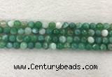 CAA2279 15.5 inches 8mm faceted round banded agate beads