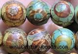 CAA3882 15 inches 8mm round tibetan agate beads wholesale