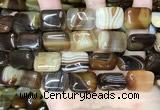 CAA4227 15.5 inches 15*20mm rectangle line agate beads wholesale