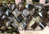 CAA4235 15.5 inches 18*18mm diamond line agate beads wholesale