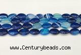 CAA4658 15.5 inches 12*16mm oval banded agate beads wholesale