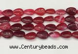 CAA4713 15.5 inches 15*20mm flat teardrop banded agate beads wholesale