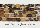 CAA4789 15.5 inches 10*14mm rectangle banded agate beads wholesale