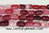 CAA4816 15.5 inches 15*20mm rectangle banded agate beads wholesale