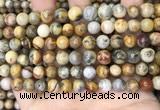 CAA4935 15.5 inches 8mm round yellow crazy lace agate beads wholesale