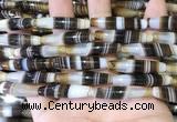 CAA5116 15.5 inches 8*33mm rice striped agate beads wholesale