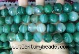 CAA5239 15.5 inches 16mm faceted round banded agate beads