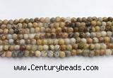 CAA5290 15.5 inches 4mm faceted round crazy lace agate beads wholesale