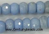 CAA742 15.5 inches 10*14mm faceted rondelle blue lace agate beads