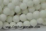 CAA93 15.5 inches 10mm round white agate gemstone beads wholesale