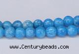 CAB220 15.5 inches 6mm round blue crazy lace agate beads