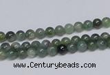 CAB382 15.5 inches 4mm round moss agate gemstone beads wholesale