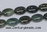 CAB410 15.5 inches 10*14mm oval moss agate gemstone beads wholesale