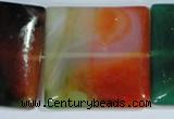 CAG1050 15.5 inches 40*40mm square rainbow agate beads