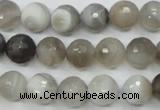 CAG1803 15.5 inches 10mm faceted round grey botswana agate beads