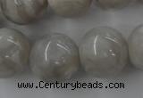 CAG1901 15.5 inches 18mm round grey agate beads wholesale