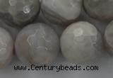 CAG1911 15.5 inches 20mm faceted round grey agate beads wholesale