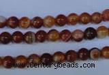 CAG2321 15.5 inches 6mm round red line agate beads wholesale