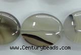 CAG3326 15.5 inches 20*30mm oval natural grey agate beads