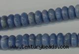 CAG4372 15.5 inches 5*10mm rondelle dyed blue lace agate beads