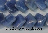 CAG4397 15.5 inches 14*14mm diamond dyed blue lace agate beads