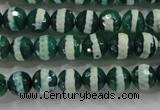 CAG4695 15.5 inches 8mm faceted round tibetan agate beads wholesale