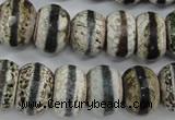 CAG4728 15 inches 12*16mm faceted rondelle tibetan agate beads wholesale