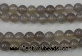 CAG4770 15 inches 6mm round grey agate beads wholesale