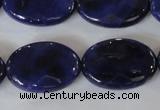 CAG4898 15 inches 18*25mm faceted oval fire crackle agate beads