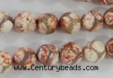 CAG5358 15.5 inches 10mm faceted round tibetan agate beads wholesale