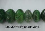 CAG5417 8*12mm – 13*22mm faceted rondelle dragon veins agate beads