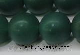 CAG6573 15.5 inches 16mm round matte green agate beads wholesale