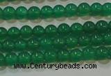 CAG6602 15.5 inches 3mm round green agate gemstone beads